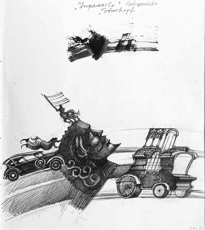 Stubborrness (Drawing from a bolt) - a Paint Artowrk by Svetlana  Hein